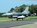 Belgium AF F-16A of OCU from Florennes. Note FS tailcode and ALQ-131 ECM pod under the centerline. 