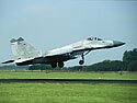 German MiG-29 Fulcrum of JG73 at Laage seen during landing at LWD. 